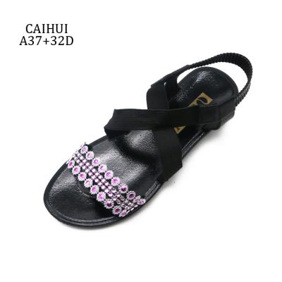 China Anti-Smell Wholesale Price Sandals Designer Flat Shoes For Women for sale