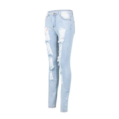 China 2020 OEM high waist new design waterproof cheap prices fringed jeans women denim culotte pencil lattice for women for sale