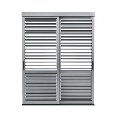 China Hot Selling Customized Black Internal Aluminum Roller Shutters Window Canopy Screen Plantation Folding Sliding Doors for sale