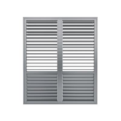 China Black Aluminum Extrusion Panel Inverted Folding Canopy Aluminum Slats China Factory Customized Window Door Shutter Screen Security 3 Slats for sale