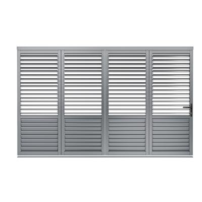 China Exterior Decorative Horizontal Aluminum Folding Screen Powder Coating Vertical Shade Profiles Shades And Shutters for sale