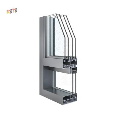 China Good Screen Effect Sound Absorbing Balcony Window Folding Aluminum Sliding Window For Residential for sale