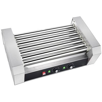 China High Efficient Commercial 7 Rolls Hot Dog Machine CE CE Passed NOT COVER INCLUDED Hot Dog Grill Roller With Muffin Warmer for sale