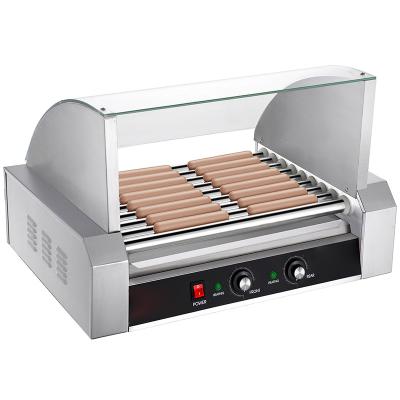 China Factory 9 Roller Commercial Hot Dog Griiling Machine COVER NOT INCLUDED Commercial Hot Dog Machine Automatic Hot Dog Maker Griiling Machine for sale