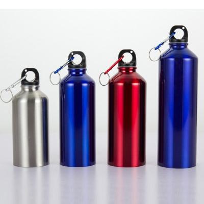 China Hot Selling 2023 Amazon Customs Stocked 500ML750ML1000MLaluminum Logo Sports Drink Water Bottle With Carabiner Cover for sale