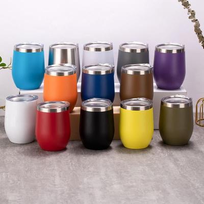 China Custom Viable Design Kids 12oz Wine Tumbler Mug 304 Stainless Steel Insulated Wine Tumbler With Lid for sale