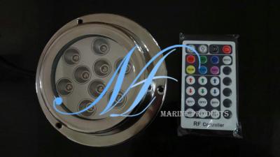 China RGB 45W marine yacht transom underwater boat light with RF wireless controller for sale