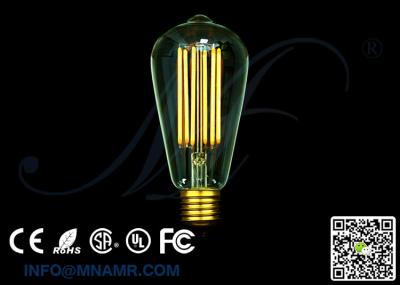 China High Quality ST64 LED Edison Bulb 6W E26 E27 B22 AC110-240V 2200k 2700k 6000k CE RoHS FCC SAA UL Approved for sale