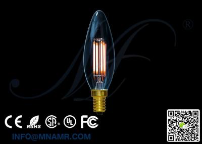 Chine La bougie transparente de l'ampoule en verre 110v 220v E14 4Watts LED allume les lampes blanches chaudes de C32 Dimmable à vendre