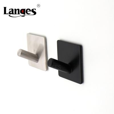 China Durable Waterproof Hanging Adhesive Bathroom Bedroom Wall Mount Stainless Steel Coat Hat Hooks for sale