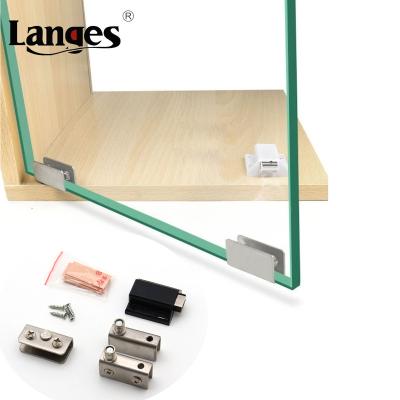 China New Modern Simple Stainless Steel Wine Cabinet Door Hinge Hook Latch Glass Bound Magnetic Set for sale