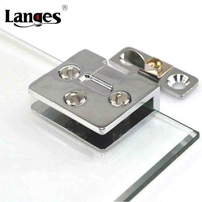 China 90 Degree Industrial Adjustable Zinc Alloy Display Glass Cabinet Punchless Door Hinge for sale