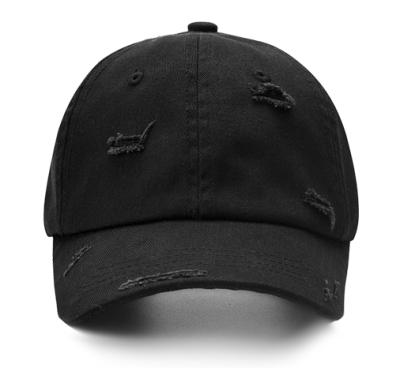 China Wholesale Custom White Distressed Embroidery Dad Hat Caps COMMON for sale