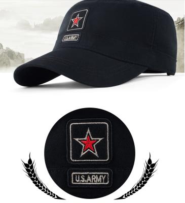 China JOINT promotional fashion military hats and flat top military hats / army hat men hat with custom logo for sale