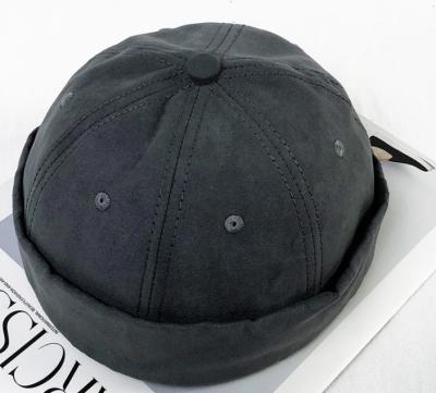 China Navy Blue COMMON Corduroy Visorless Baseball Hat Brimless Baseball Cap for sale