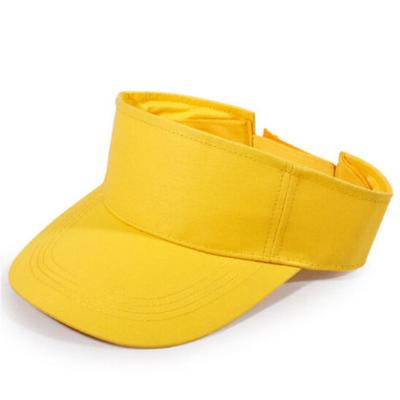 China China Wholesale Striped Custom Cotton Sun Visor Yellow Hat for sale