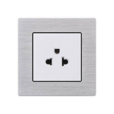 China High Quality Aluminum Alloy Wall Mounted Classical Hardware Socket Mordern American Standard 86mm*86mm Switch Socket for sale