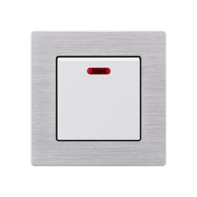 China Mordern Multi Color Wall Mounted Classic Switch Socket 20A Aluminum Alloy High Power 86mm*86mm Switch Socket for sale