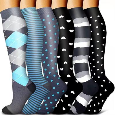 China New Breathable Breathable Summer Compression Stockings Men Women Cycling Running Socks Edema Diabetes Varicose Veins Marathon Sports Compression Socks for sale