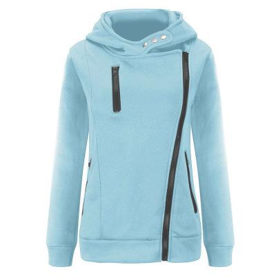 China Autumn and winter ladies casual diagonal cardigan sweatershirt shearing QUICK DRY QUICK DRY hooded jacket for women for sale