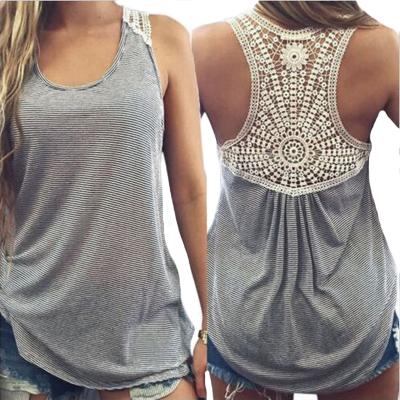 China Plus Size Plus Size Summer Plus Size Camisole Women Beach Tops Lace Up Sleeveless Patchwork Vest Female Clothes Tops 5xl Camisole Lace for sale