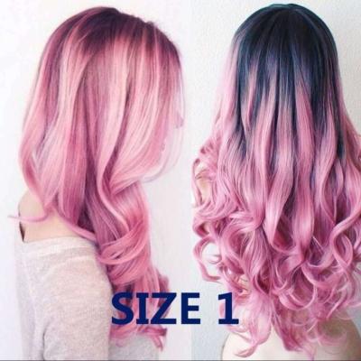 China 70cm Center Part Wigs Long Body Wave Body Wave Full Wigs Halloween Cosplay Costume Middle Part Loose Curly Pink Hair Fancy Wig for sale