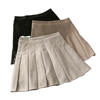 China Breathable Elegant Female Pleated Mini Skirt Winter Autumn Women Short Skirt Knit Thick Line Cute High Line Waist A Skirt Good Quality Breathable for sale