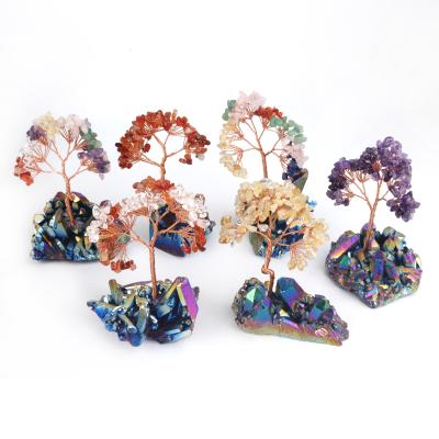 China China Crystal Crafts Crystal Cluster Stand Wholesale Natural Crystal Tree For Decoration for sale