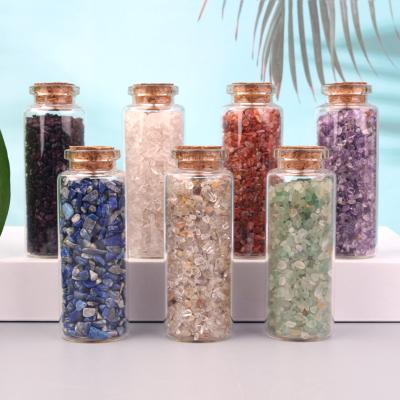 China Wholesale Natural Healing Stones Crystal Gravel Wishing Bottle From China for sale