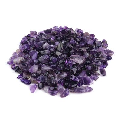 China Loose Natural China Gemstone Gravel Mixed With Amethyst Gravel Healing Crystal Gift for sale