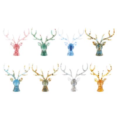 China Wholesale Crystal Deer Head China Resin Deer Animal Decoration For Gift for sale