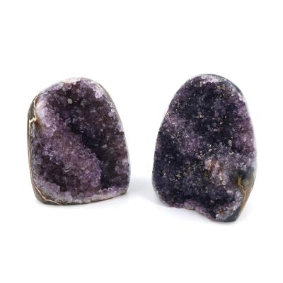 China NC Natural Amethyst Groups Opens Amethyst Geode for sale