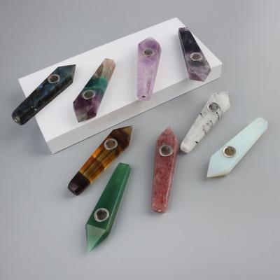 China China New Arrival High Quality Hand Cut Natural Quartz Crystal Smoking Pipe Smoking Pipe for sale