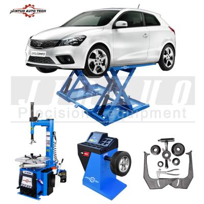 China Jintuo JT-600+JW-99+JT-3000MS Garage Equipment Tire Switch Wheel Balancer Combo for sale