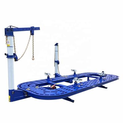 China Two Lathes With New 10 Ton Hydraulic Body Collision Dent Puller Auto Car View Repair Machine for sale