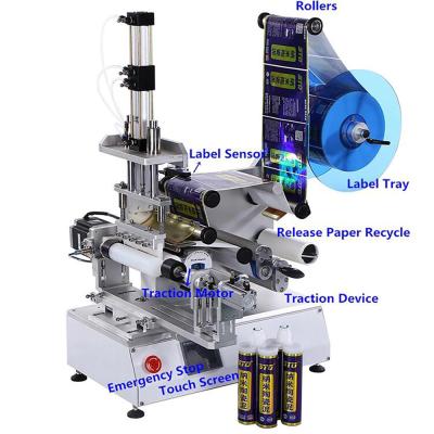 China Máquina de etiquetas semi automática para a garrafa redonda Vial Glass Jar Can Label que cola a máquina para o Sanitizer à venda