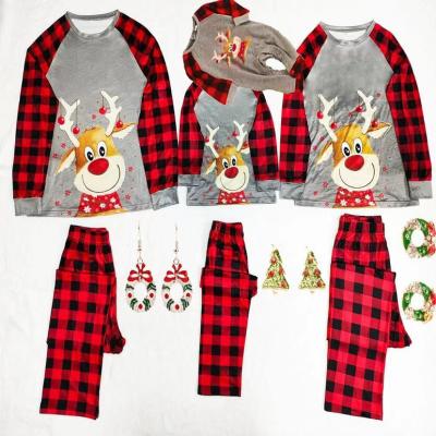 China High quality Christmas pajamas set fashion printing parent-child family matching clothing QUICK DRY plus size pajamas pajamas for sale