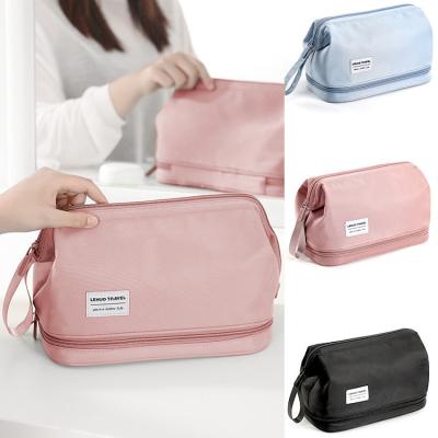 China Wholesale Large Capacity Cosmetic Handbag Bathroom Travel Cosmetics Oxford Storage Bag Female Portable Wash Bag for sale