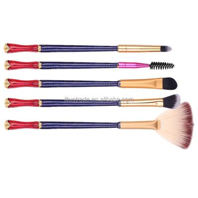 China Hot Selling Super Brush Aliexpress Wonder Woman Anime Design Brush Blush Matte Makeup Brush Eyeshadow Makeup Brush Set 5pcs/set for sale