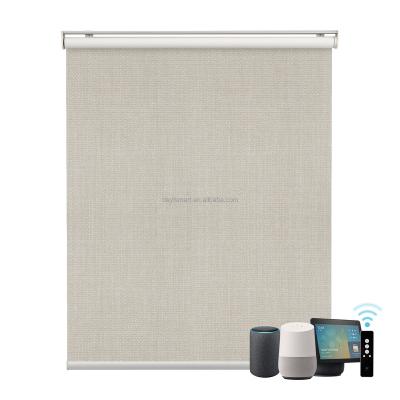 China Modern Italian UV Protection Cellular Fabric Curtains Double Open Electric Curtain Smart Blinds for sale