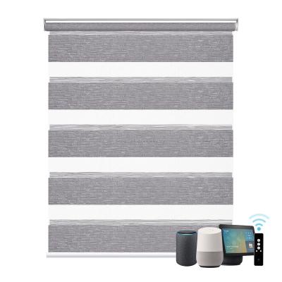 China UV Protection Window Shades Casaya Dust Proof System Transparent Zebra Chain Blinds for sale