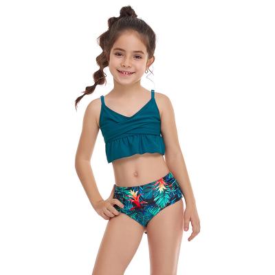 China Plus Size 2022 New Style Girls Little Girls Swimwear Toddler Kids Swimwear Baby Bandeau Two Piece Swimwear In Bikinis for sale