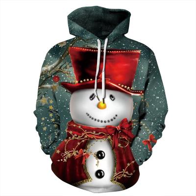 China Factory Printed Custom Hoodies Anti-Wrinkle Fashion Pullover Hoodies Sweatshirts Christmas Unisex Support for sale