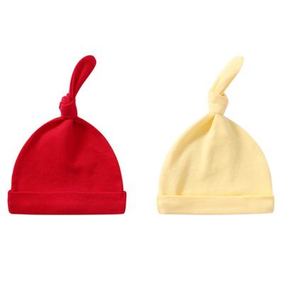 China Wholesale Casual Baby Running Hats Plain Solid Color Newborn 100% Baby Hats Newborn Beanie for sale