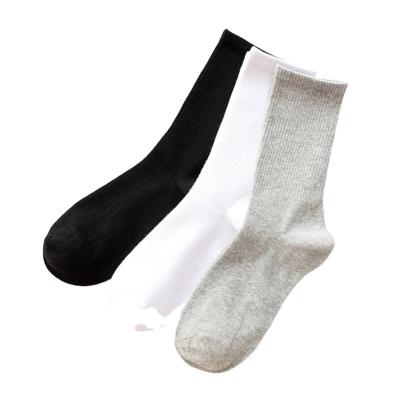 China Drop Shipping Antibacterial Wholesale Cotton Socks Plain Unisex Adults Sports Socks for sale