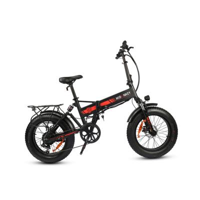 China Aluminum Alloy MIDONKEY ParKar Ebike Electric Bicycle China Manufacturers Products 20*4 Fat Tire Solid Suspension Professional Pedal Assist for sale