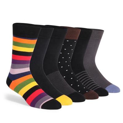 China Antibacterial Wholesale Colorful Socks For Men Cotton Fashion Crew Casual Dress Socks for sale