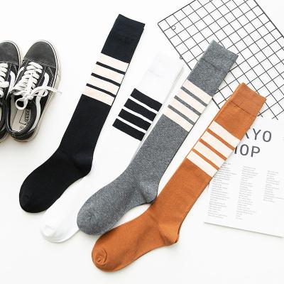 China Comfy Anti-Fault Compression Gym Socks Striped Breathable Men Socks for sale