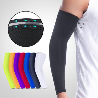 China Breathable Elastic Running Arm Sleeve Basketball Sleeve Wrist Guard Football Arm Sleeve Brace Elbow Non-slip Protector Sports For Men for sale