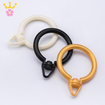 China 2021 New Minimalist Triangle Universal Ring, Roman Rod Ring, Rotatable, Plastic Curtain Products for sale